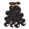 4 bundles Peruvian Virgin Remy Hair Body Wave Human Hair Weave Extensions 200g #1 small image