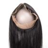 360 Lace Frontal Closure Straight Weave Peruvian Virgin Human Hair Natural Black #3 small image