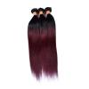Ombre Color 1B/99J 3 Bundles Straight Real Virgin Peruvian Human Hair Extensions