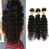 Deep Wave Peruvian Virgin Human Hair Extensions Weave 3 Bundles/300g Curly 7A #1 small image