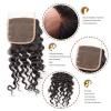 Peruvian Virgin Hair Deep Wave Human Hair Weft 3 Bundles 300g with Lace Closure #3 small image