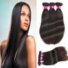 3 bundles Peruvian Straight Wave Virgin Human Hair Extension Grade 6A 300g #1 small image