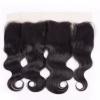 13*4 Lace Closure with 3 Bundles 300g Body Wave Peruvian Virgin Human Hair Weft #2 small image