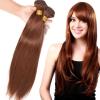 Virgin Brazilian/Peruvian/Indian Straight Human Hair Extensions 3 Bundles/300g #1 small image