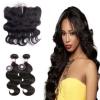7A Peruvian Body Wave 13*4 Lace Frontal Closure with 2Bundles Virgin Human Hair #1 small image