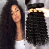 Deep Wave Human Hair Extensions 3 Bundles 300g Peruvian Virgin Hair 8 to 26 Inch #1 small image