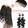 7A 2Bundle Peruvian Virgin Human Hair Body Wave+360 Lace Frontal with Baby Hair #3 small image