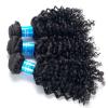 1b Black 300g/3 Bundles Kinky Curly Human Hair Weft Virgin Peruvian Hair Weave #5 small image