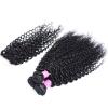 3 Bundles Curl Hair Weft with Lace Closure Virgin Peruvian Human Hair Weave #5 small image