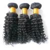 1 Bundle/100g Peruvian Virgin Hair Weft Curly Human Hair Extension 1B Black