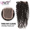 8A Peruvian Curly Virgin Hair 3 Bundles 14+16+18 WIth 14&#034; Lace Closure Hair Weft #4 small image