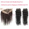 360 Lace Frontal with 2 Bundles Deep Wave Peruvian Virgin Remy Hair with Closure #2 small image