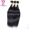 3Bundles/300g 7A Virgin Peruvian Straight Hair Extension Human Weave Hair #1B #3 small image