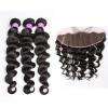 Free Part 13x4&#034; Lace Closure With 3 Bundles Peruvian 7A Loose Wave Virgin Hair #2 small image