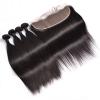 Peruvian Virgin Straight Human Hair 4Bundles/200g with 1pc Lace Frontal 13x4inch #2 small image