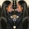 PERUVIAN BLEACHED KNOTS VIRGIN HUMAN HAIR 13X4 LACE FRONTAL FREE/TWO/THREE PART #1 small image