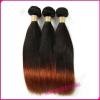 Ombre Peruvian Virgin Hair Human hair extensions 3 bundles Straight Hair 300g