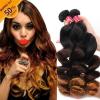 New Arriving 8A Ombre Color 3Tone Virgin Remy Peruvian 3 bundles loose wave hair #1 small image