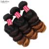 New Arriving 8A Ombre Color 3Tone Virgin Remy Peruvian 3 bundles loose wave hair #2 small image