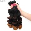 New Arriving 8A Ombre Color 3Tone Virgin Remy Peruvian 3 bundles loose wave hair #3 small image