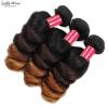 New Arriving 8A Ombre Color 3Tone Virgin Remy Peruvian 3 bundles loose wave hair #4 small image