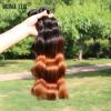 Ombre Peruvian Virgin Body Wave Human Hair Extensions 1b30 Two Tone Hair bundles #3 small image