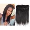 8A 13x4/Ear to Ear Full Frontal Peruvian Straight Virgin Human Hair Lace Frontal #1 small image