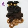3Bundles Ombre Body Wave Peruvian Virgin Remy Hair Extensions Weave Double Weft #2 small image