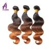 3Bundles Ombre Body Wave Peruvian Virgin Remy Hair Extensions Weave Double Weft #4 small image
