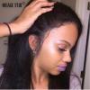 Pre Plucked Peruvian Virgin Hair Straight 360 Lace Frontal Closure Free Shipping