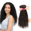 Peruvian Real Remy Virgin Human Hair Weft Weave 7A Kinky Curly 3 Bundles 300g #1 small image