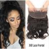 360 Free Part Lace Frontal 100% Peruvian Virgin 8A black remy Human Hair Weave #1 small image