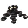 7A Virgin Peruvian Human Hair Extensions 3pcs Hair Bundles Black Body Weave Weft #3 small image