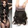 8A Peruvian Virgin Hair 360 Lace Frontal Closure Body Wave Full Lace Brand #1b