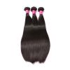 Peruvian Virgin Human Hair Extensions Straight 3 Bundles 300g With Lace Closure #2 small image