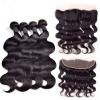 8A Peruvian Virgin Hair 2 THICKER Bundles Hair with 1pc Lace Frontal Body Wavy