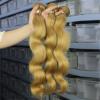 Blonde Peruvian 7A Virgin Human Hair Extension Body Wave Hair Weave Weft 2 PCS #2 small image