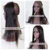 360 Lace Band Frontal Closure Peruvian Virgin Remy Human Hair Extension Straight #1 small image