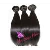 Peruvian Virgin Straight Hair Weft 16/18/20 Hair Extension &amp; 12&#034; Lace Closure #2 small image