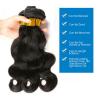 4 Bundles Body wave Hair Weft with Lace Closure Virgin Peruvian Human Hair Weave #5 small image