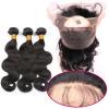 360 Lace Frontal with Bundle Body Wave Peruvian Virgin Hair with Lace Frontal 8A #1 small image