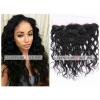 Virgin Human Hair Lace Frontal Closures Peruvian Remy Hair Extensions Water Wave #1 small image