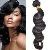 100g 16&#034; Brazilian Peruvian Real Virgin Human Hair Extensions Wefts Body Weave #1 small image