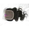 14&#034; Top Lace Closure Unprocessed Peruvian Virgin Hair 3 Way Part Closure 4x4