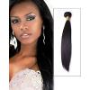 100g 18&#034; Brazilian Peruvian Real Virgin Human Hair Extensions Wefts 7A Weave #1 small image