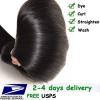Straight Peruvian Hair Virgin Remy Human Hair Extensions Weave 3 Bundles 300g #5 small image
