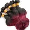 Luxury Body Wave Peruvian Burgundy Red #99J Ombre Virgin Human Hair Extensions