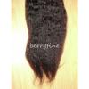 22-inch Virgin Peruvian Kinky Straight Human Hair Weft Extensions - Natural #3 small image