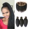 3Bundles Peruvian Virgin Hair with 13X4 Closure Piece Ear to Ear Italian Yaki #1 small image