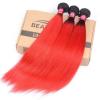 Luxury Peruvian Straight Dark Roots Hot Red Ombre Virgin Human Hair Extensions #3 small image